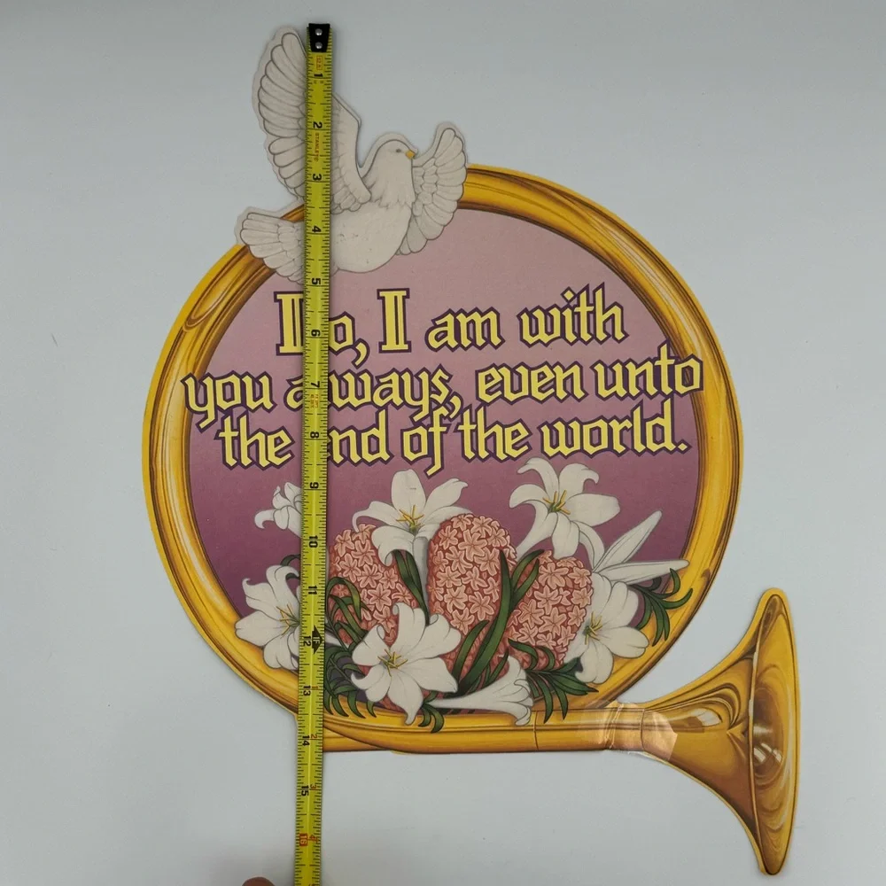 VNTG 1989‎ Beistle Religious Easter Wall Decor Lot Bible Cross Dove Trumpet USA